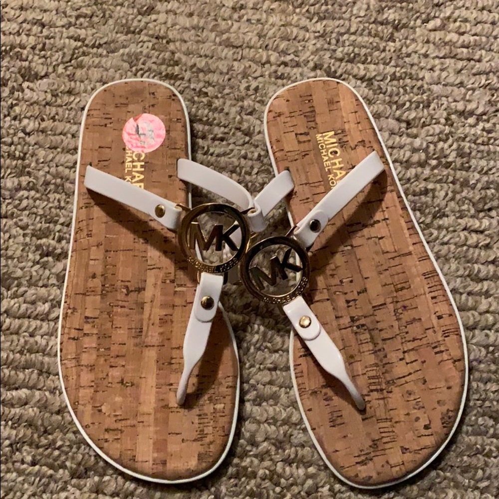 White Micheal Kors sandals